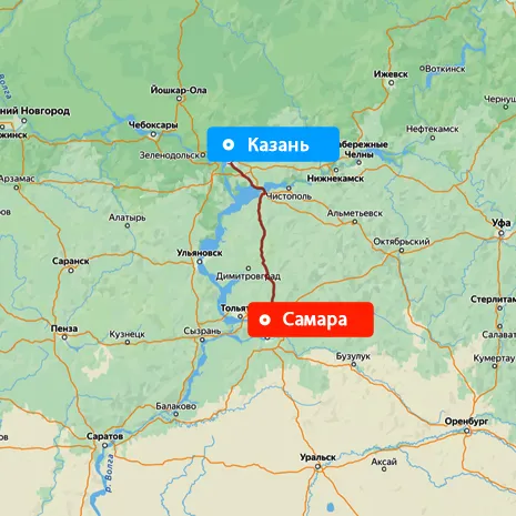 Грузоперевозки Казань — Самара