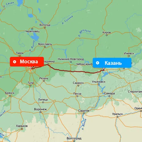 Грузоперевозки Москва — Казань