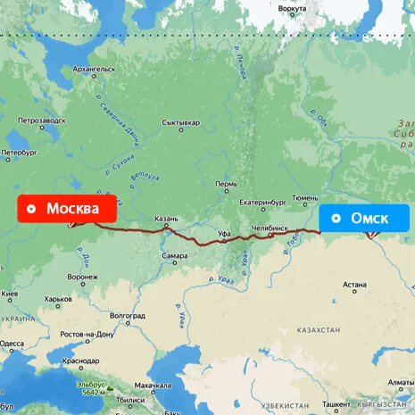 Грузоперевозки Москва — Омск