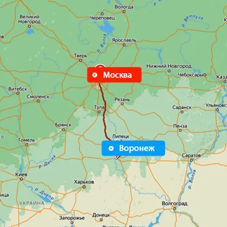 Грузоперевозки Москва — Воронеж