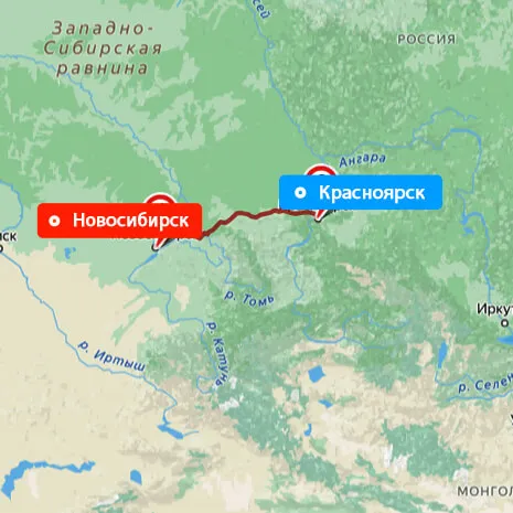 Грузоперевозки Новосибирск — Красноярск