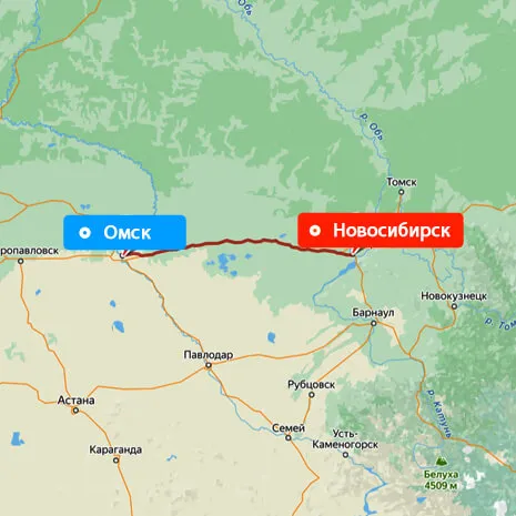 Грузоперевозки Новосибирск — Омск