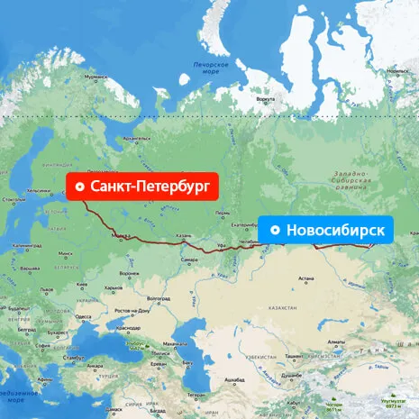 Грузоперевозки Санкт-Петербург — Новосибирск